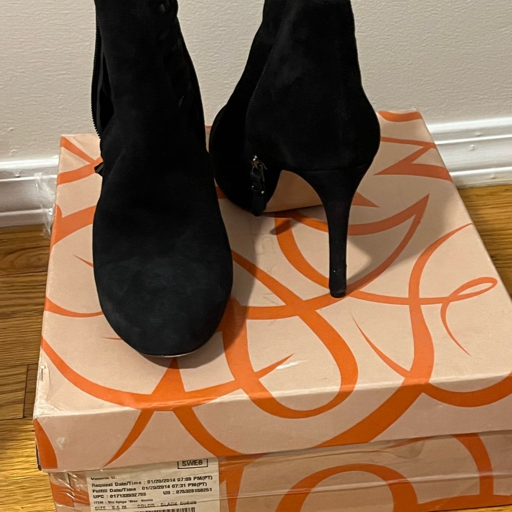 Via Spiga Black Heeled Boots